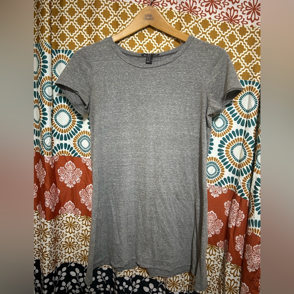Gray t-shirt dress